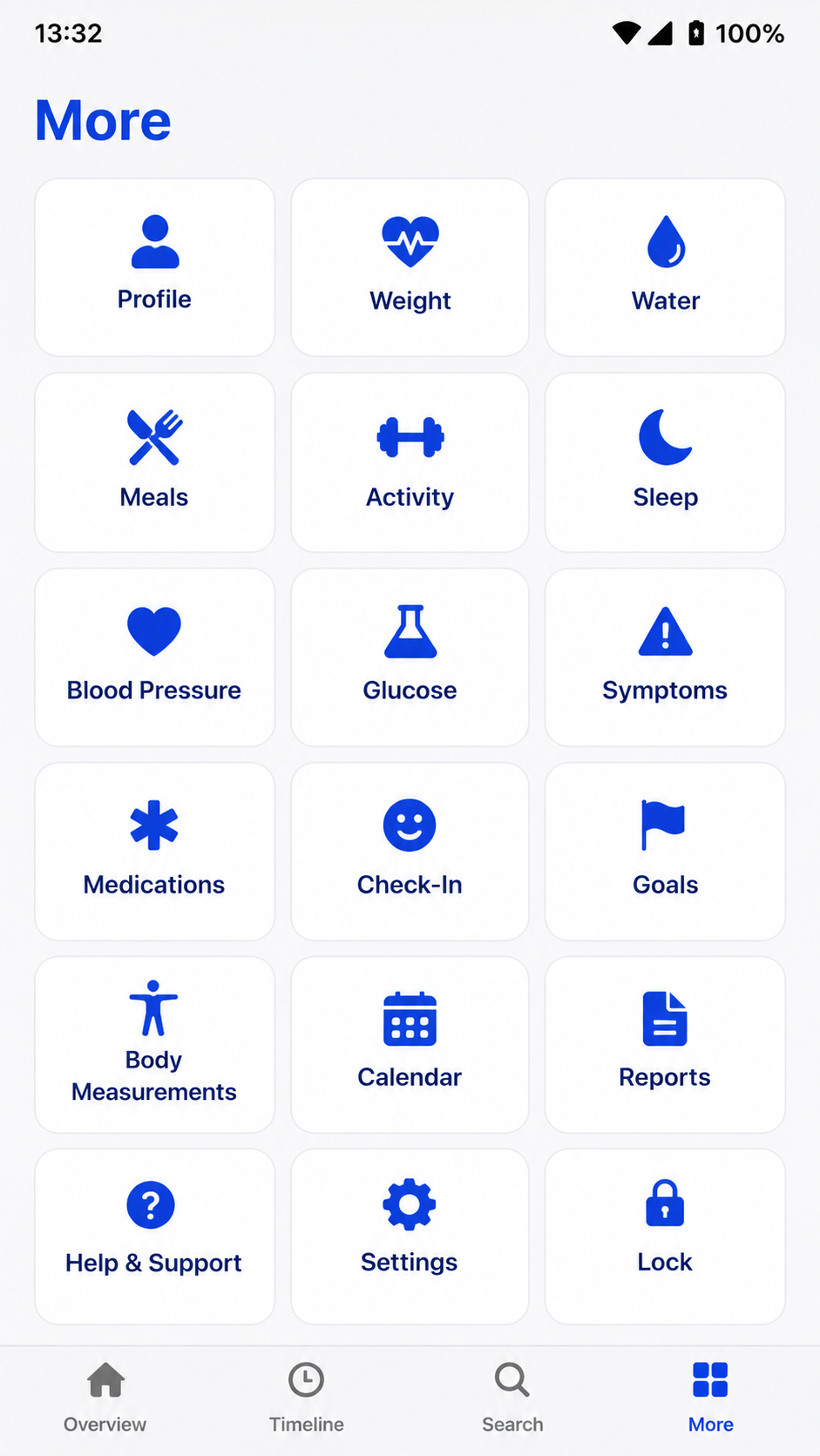 Trendwell Android app screen